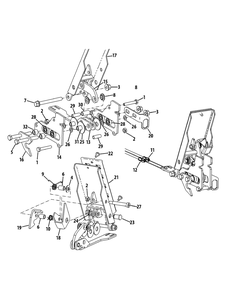Brake Pedal Assembly Diagram and Parts List for S7232-D 53AY8DU8050-312HP Cub Cadet Lawn Tractor